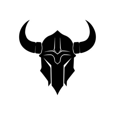 Dinamik Tek Renkli Viking Savaşçısı Kaskı Manevi Çizgi Hareketi