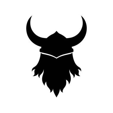 Akan Duman Hatlarından Soyut Viking Miğferi Logosu