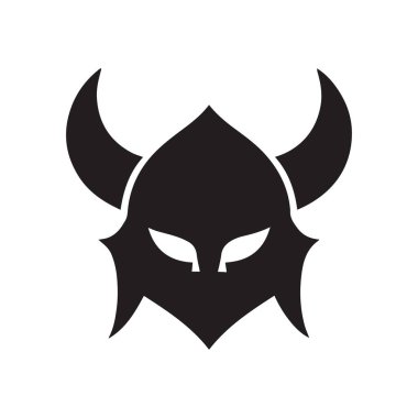 Güçlü Viking Miğferi Logosu Şimşek Yıldırımı Sembolü ile Bütünleştirildi