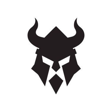 Kaya desenine oyulmuş Viking Miğferi Logosu Dayanıklılığı Temsil Ediyor