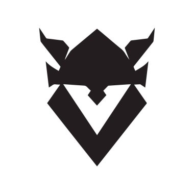 Viking Miğfer Logosu, Efsanevi Enerji Efekti İçin Duman ve Kül Altında