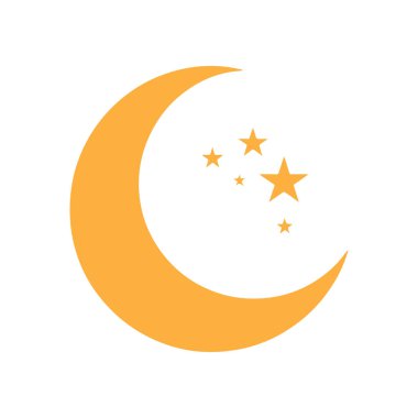 Vintage Ornamental Crescent Moon and Star Logo with Detailed Engraving