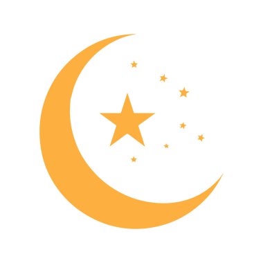 Ornamental Crescent Moon and Star Logo with Decorative Royal Patterns