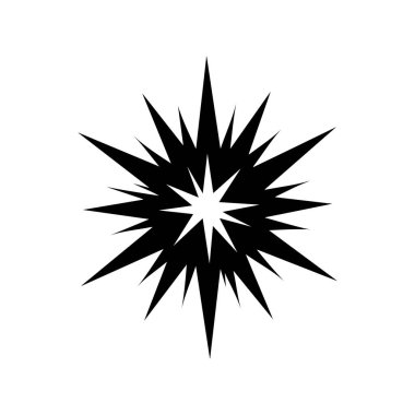Modern Black Spark Symbol Expressing Power and Transformation