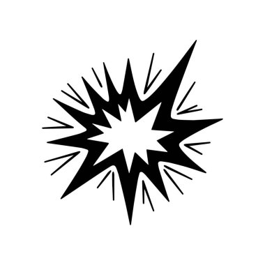 Sleek Black Spark Symbol with Smooth Energy Wave Design
