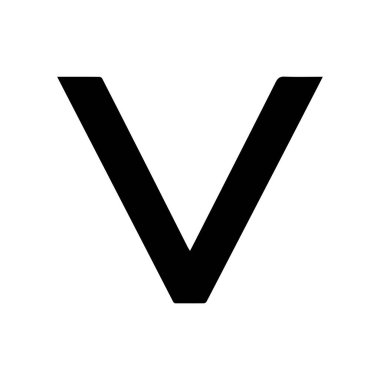 Yüksek Teknolojili Minimum Siyah Tasarımlı Geleceğin Mektup V logosu