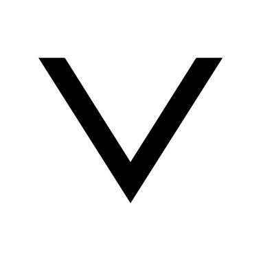 Çift Dengeli Modern Biçimli Minimal Split Harf V logosu