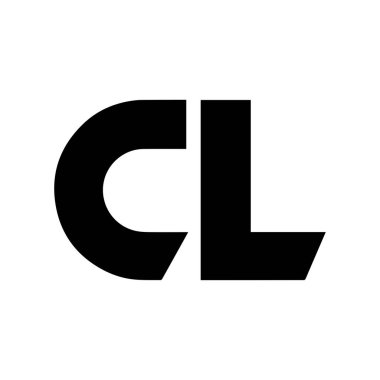 Siyah CL Sembol Birleştirme Gücü ve Zarafet Minimal Modern Beste