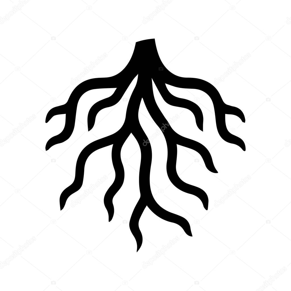 Brush textured tree root illustrating rustic nature grounded essenc