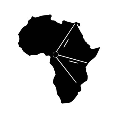 Güçlü Kültürel Kimliğe sahip zarif Soyut Afrika Kıta Haritası Logosu
