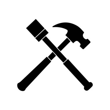 Soyut Gün Doğumu Çekiç Sembolü Büyüme Gücü ve Kararlılığı Gösteriyor