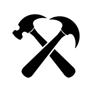 Geometrik Çekiç Amblemi Güç ve Sanayi İstikrarı Gösteriyor