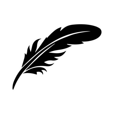 Kolaylaştırılmış Tüy Kalemi Amblemi Temiz Yaratıcılık ve Zarif Edebiyat Kimliğini Sunar