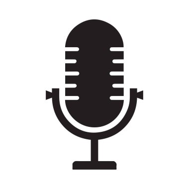 Waveform Mikrofon Logosu Yaratıcı Modern Podcast Ses Sunumunu Gösteriyor