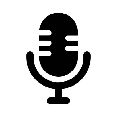 Geometrik Mikrofon Rozeti Temsilcisi Dengelenmiş Modern Ses Kaydı