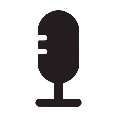 Energetic Flame şekilli Mikrofon Logosu Güçlü Modern Podcast Kimliğini Gösteriyor