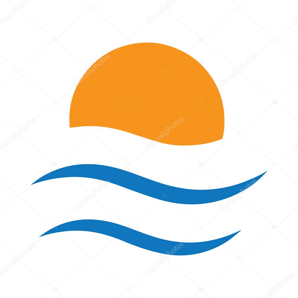 Diagonal Offset Wave Ridge Pointing Toward A High Positioned Sun Arc