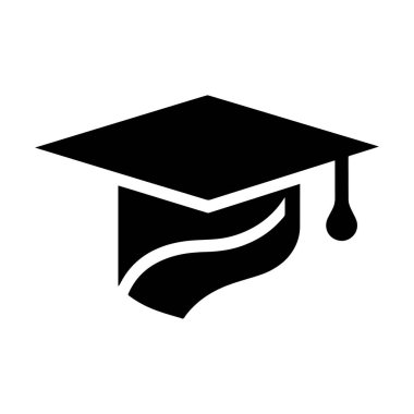 Minimalist Eğitim Amblemi Kitap ve Mezuniyet Simgesi Birarada