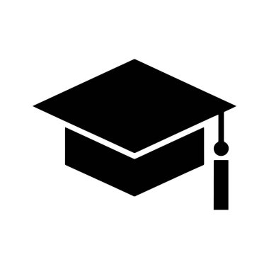Mezuniyet Şapkasını Destekleyen Eğimli Çizgilerle Zarif Eğitim Sembolü
