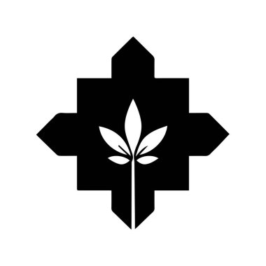 Keskin Geometri ile Tek Renkli Bitkisel İlaç İşareti