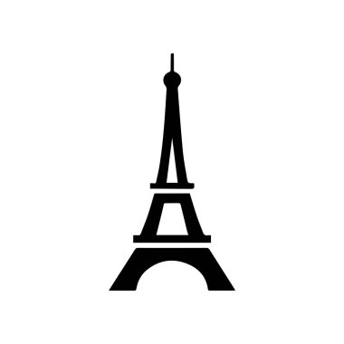 Paris Mirasını temsil eden zarif Minimum Eyfel Kulesi Logosu