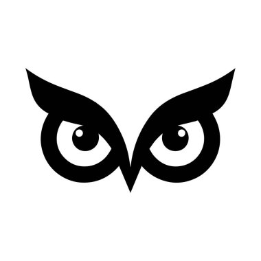 Kalın Açılı Baykuş Logosu Güç, Zeka ve Hassasiyet Göstergesi