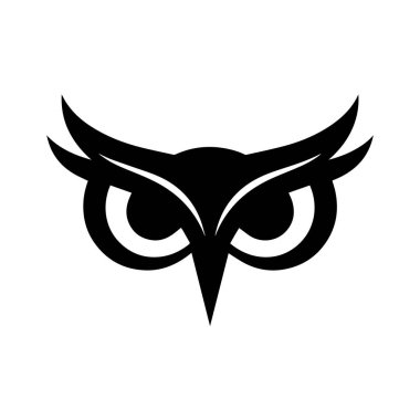 Modern Üçgen Baykuş Sembolü Keskin Zeka Formunu Sunar