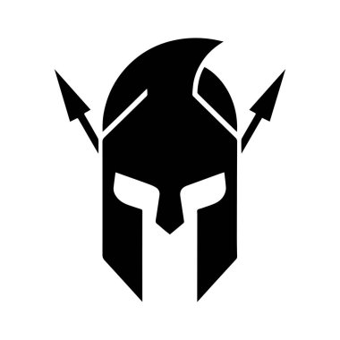 Modern Markalar İçin Zarif Minimalist Spartalı Savaşçı Kask Sembolü