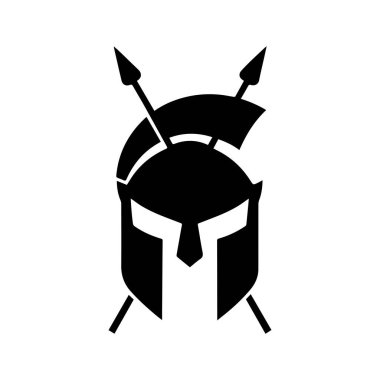 Geometrik Spartalı Savaşçı Sembolü Güçlü Minimum Denge