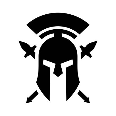 Saf Simetrik Çizgilerle Hazırlanmış Geometrik Spartalı Miğfer