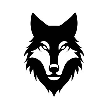 Kabile kaynaklı Kurt Amblemi Keskin Sembolik Asgari Eğriler