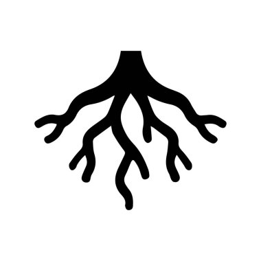 Temiz Keskin Kök Geometrisiyle Yapılandırılmış Modern Botanik Sembolü