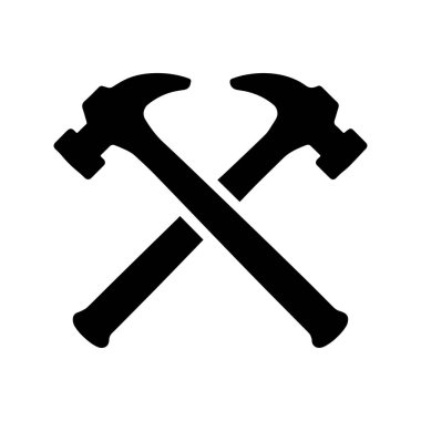 Keskin Açılı Çekiç İnşaatlı Geometrik Tamirci Logosu