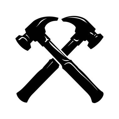 Basit Çekiç Şekilleri Kullanarak Modern Profesyonel Onarım Servisi Sembolü