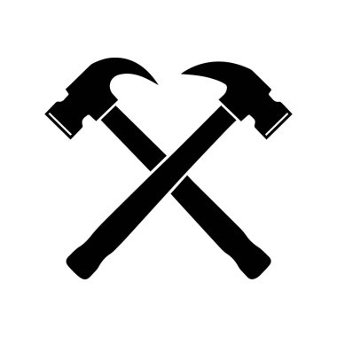 Çembersel Tamirci Rozeti Logosu Çapraz Çekiç Merkezi Simgesi