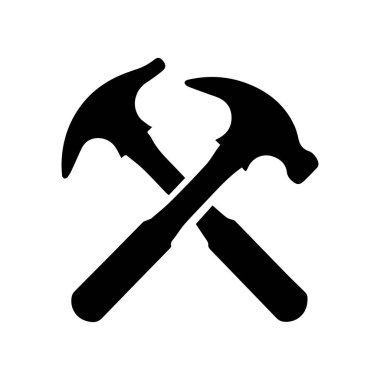 Zarif Minimalist Tamirci Logosu İnce Çekiç Çizgisi Sanatı Kullanıyor