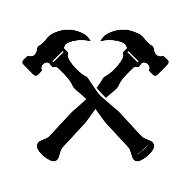 Star Handyman logosunda çapraz Çekiç Düzenlemesi