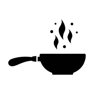 Minimalist Kızartma Tavası Logosu Modern Mutfak Kimliğini Sunar