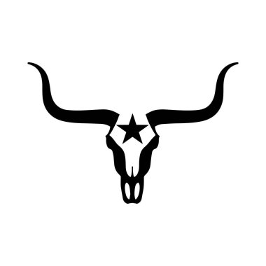 Vintage Batı Karakterli Longhorn Logosuna İlham Verdi