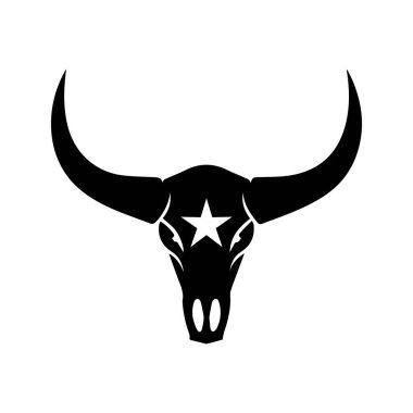 Retro Kovboy Markası Minimalist Sığır Simgesi Kullanıyor