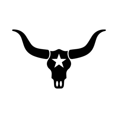 Batılı Kimlikli Uzun Boynuzlu Rozet Logosu