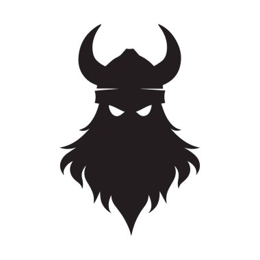 Modern Yorumlu Soyut Viking Savaşçısı logosu