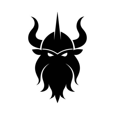 Modern Yorumlu Soyut Boynuz Viking Logosu