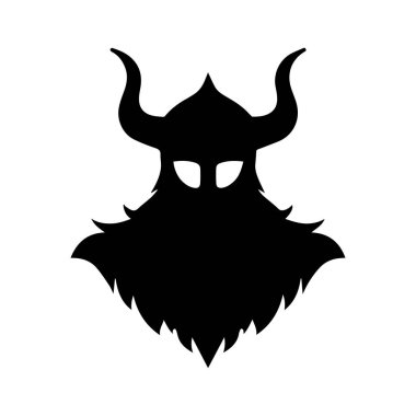 Savaş Maskeli Viking Logosu Eski Savaşçı Ruhuyla