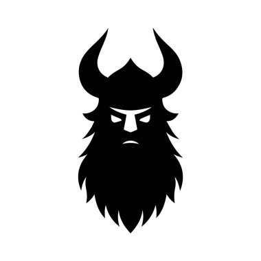 İkonik Boynuzlu Miğfer Viking Logo Tasarımı