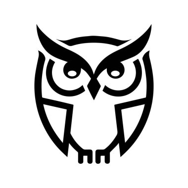 Yaratıcı Yorumu Olan Soyut Modern Baykuş Logosu