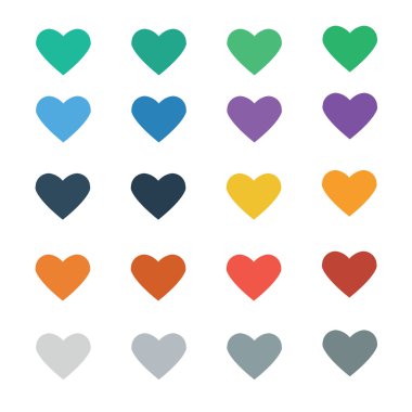 Renkli Kalp Simgesi Vektörü