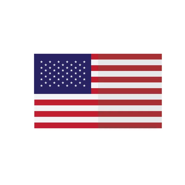 Giorno dell'indipendenza americana sfondo patriottico. Vettore piatto desi — Vettoriale Stock