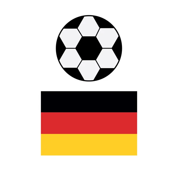 Allemagne Drapeau et football — Image vectorielle
