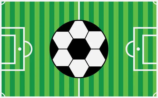 Soccer green and ball.Vector — Stock Vector